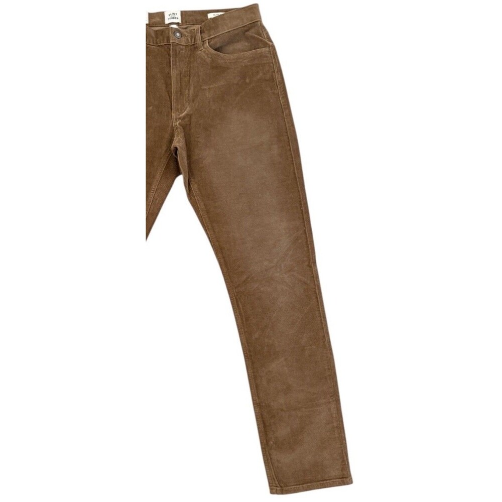 Flint And Tinder Brown Slim Fit Corduroy Men’s Pants Size 32 By 32 - Picture 2 of 10